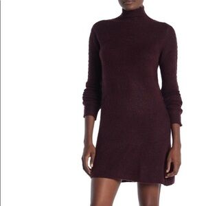 Max Studio Dress Sweater Mock Neck Long Sleeve